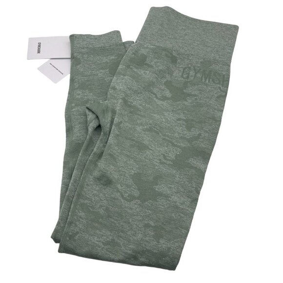 Gymshark Adapt Camo Seamless Sage Leggings Size Large NWT High Waist‎ - Picture 9 of 9